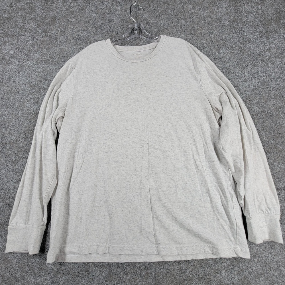 Old Navy Soft-Washed Rotation T-Shirt Mens XL Bright White Comfort Long-Sleeve